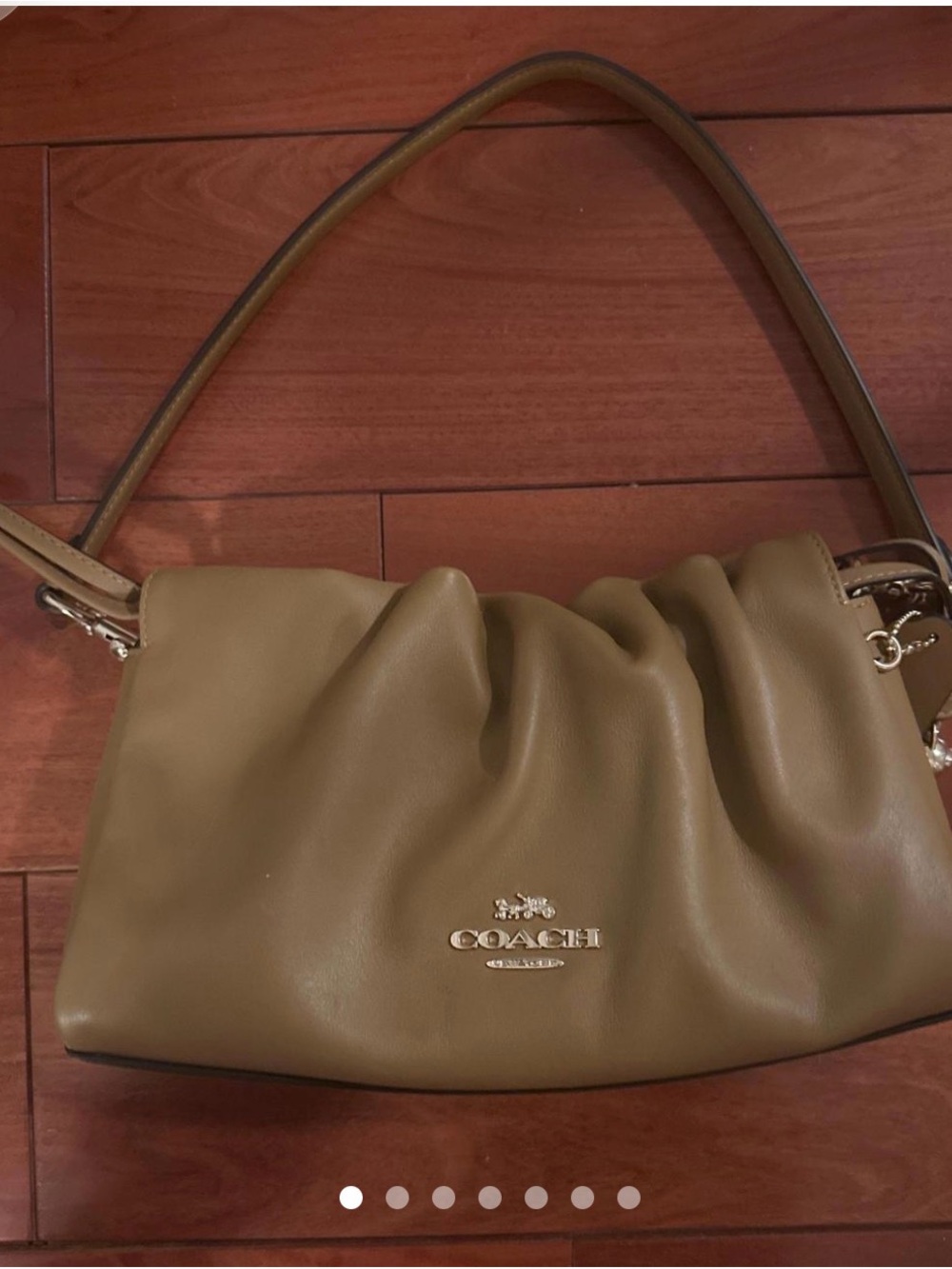 Coach brown Shoulder Bag with Polished Logo